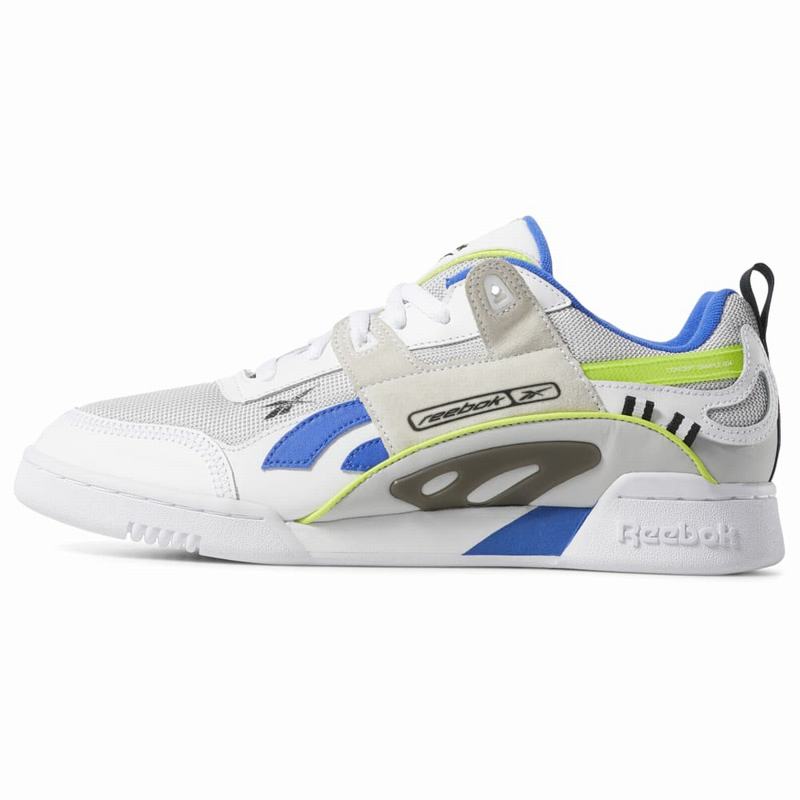 Tenisi Reebok Workout Plus Ati 90s Barbati Albi/Negrii/Verzi Deschis Romania FJ8656ZE